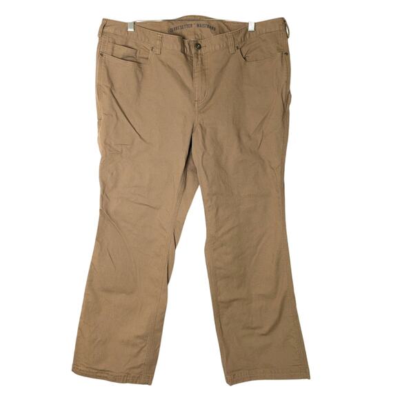 Duluth Trading Co Women DuluthFlex Fire Hose Boot Cut Brown Pants 18x29 Utility - Picture 1 of 12